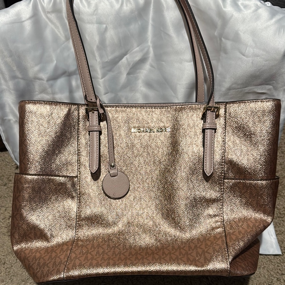 Michael Kors Metallic rose Gold Tote Bag